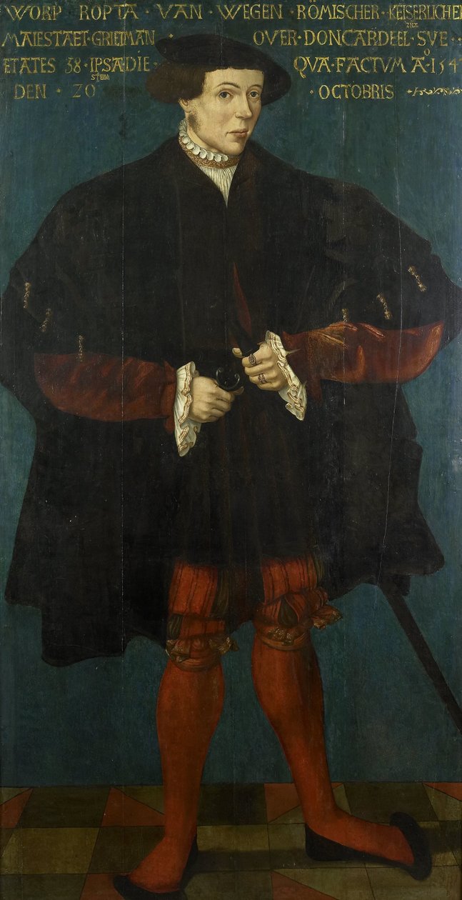 Porträt von Worp van Ropta, Hauptmagistrat von Ost-Dongeradeel von Friese School 1542