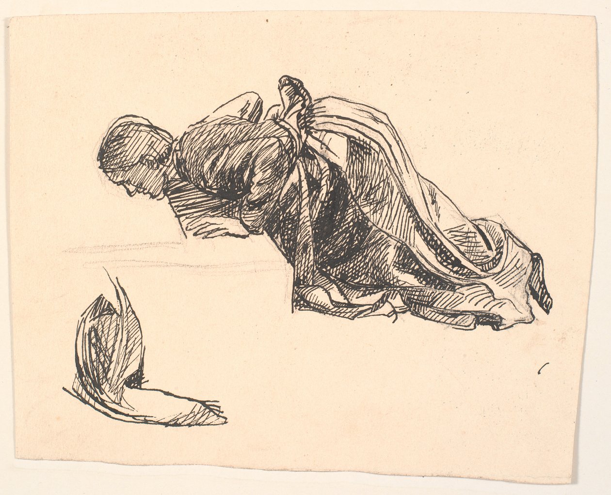 Entwurf zur Figur der Mutter in: Da hast du deine Augen, sagte der Tod... von Fritz Syberg