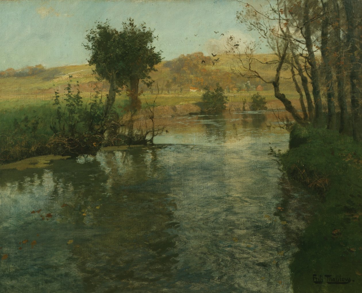Französische Flusslandschaft, ca. 1895 von Fritz Thaulow