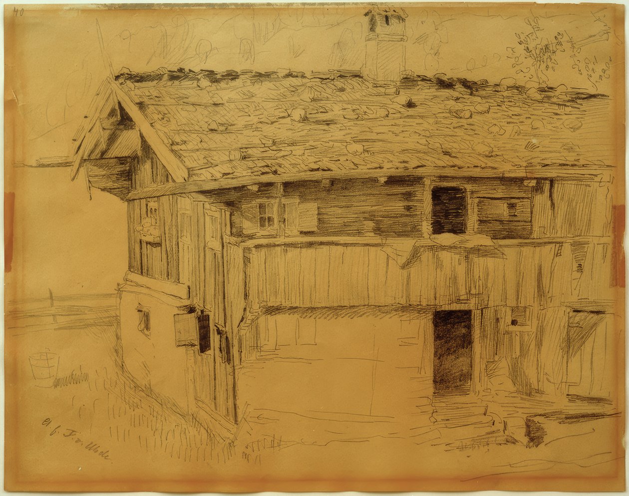 Oberbayerisches Bauernhaus von Fritz von Uhde