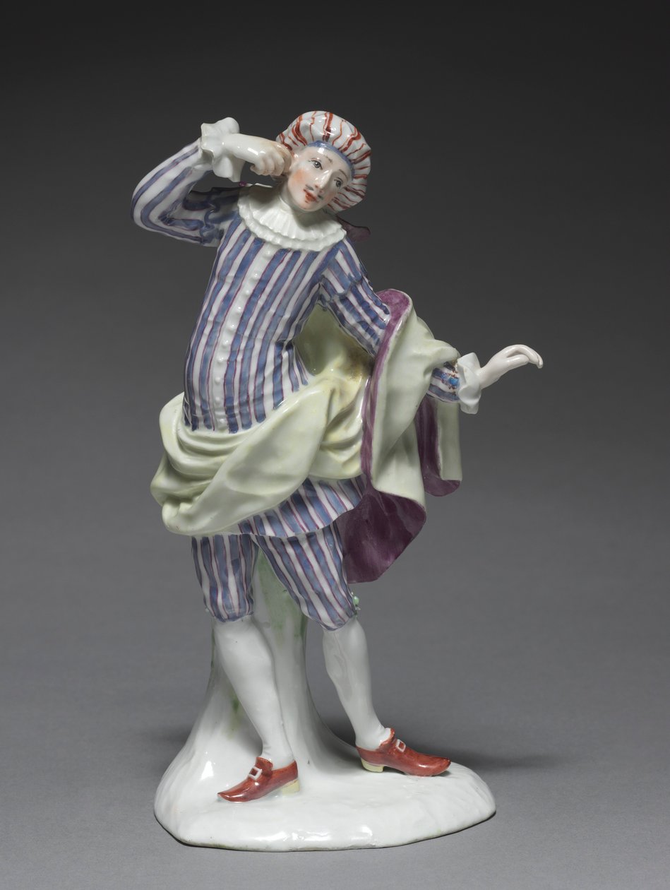 Italienische Komödienfigur: Mezetin, um 1753 von Fürstenberg Porcelain Factory