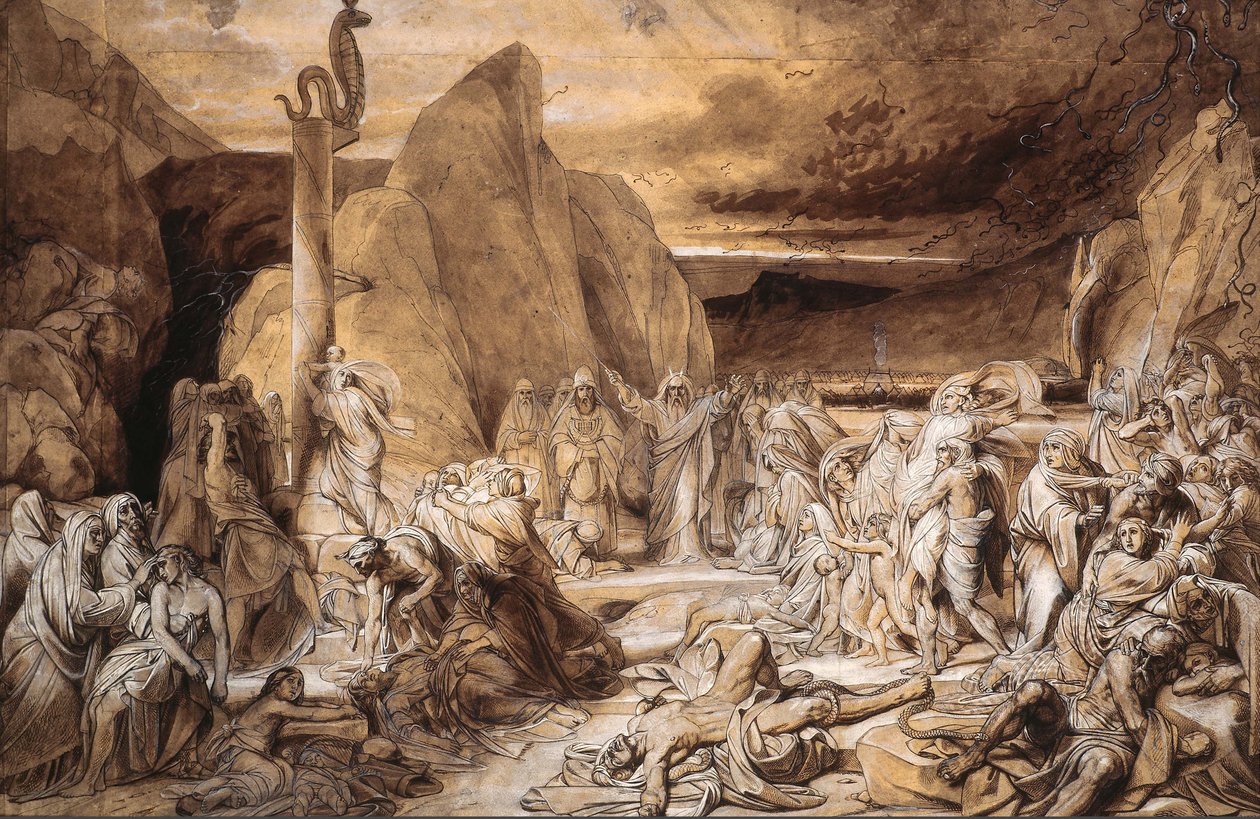 Die eherne Schlange Studie, 1839 von Fyodor Antonovich Bruni