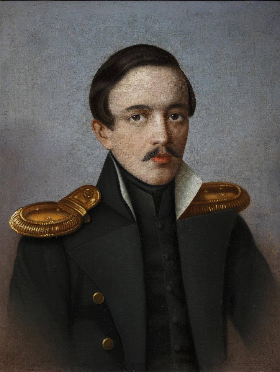 Porträt des Dichters Michail Lermontow 1814-1841 von G.F. Krylov