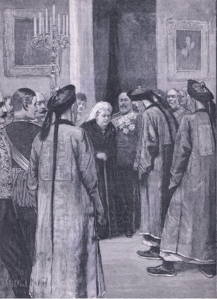 Besuch von Li Hung-Chang bei der Königin in Osborne, Illustration aus Cassells Geschichte Englands, 1900er Jahre von G. Grenville Manton