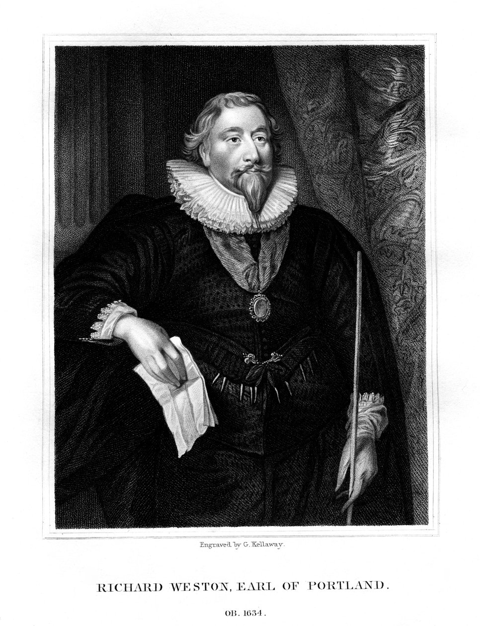 Richard Weston, 1. Earl of Portland, 1825 von G. Kellaway