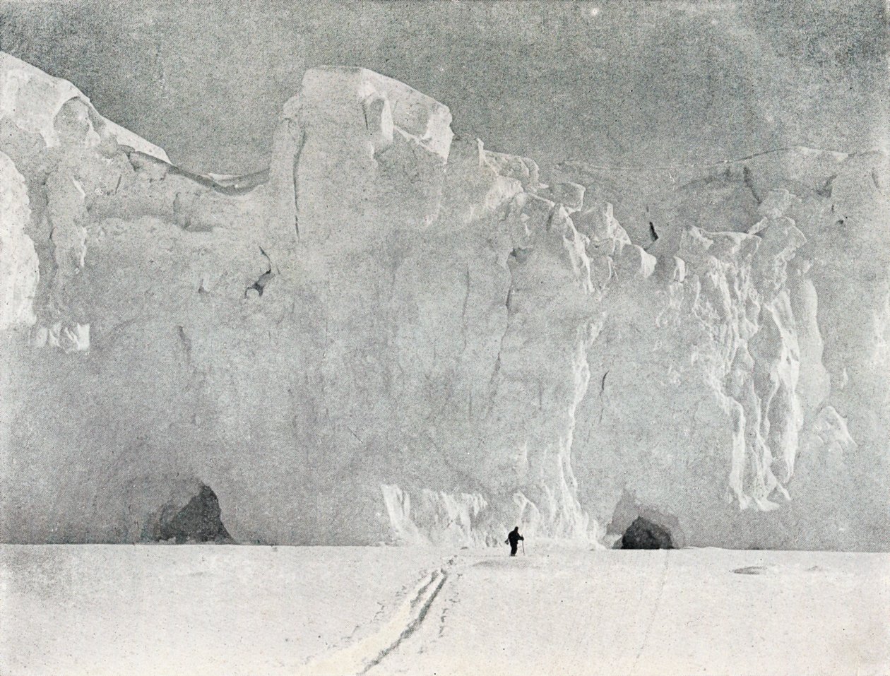 Gesicht eines Gletschers im Viktorialand, ca. 1911, 1913 von G. Murray Levick