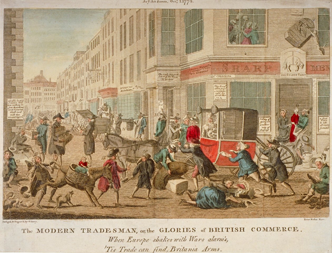Der moderne Kaufmann oder die Herrlichkeiten des britischen Handels, 1774 von G Terry