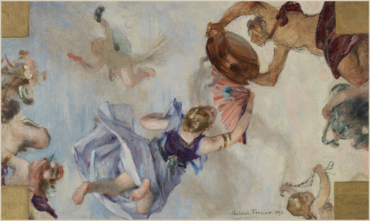 Skizze für den Festsaal des Hôtel de Ville de Paris: Die Düfte von Gabriel-Joseph-Marie-Augustin Ferrier