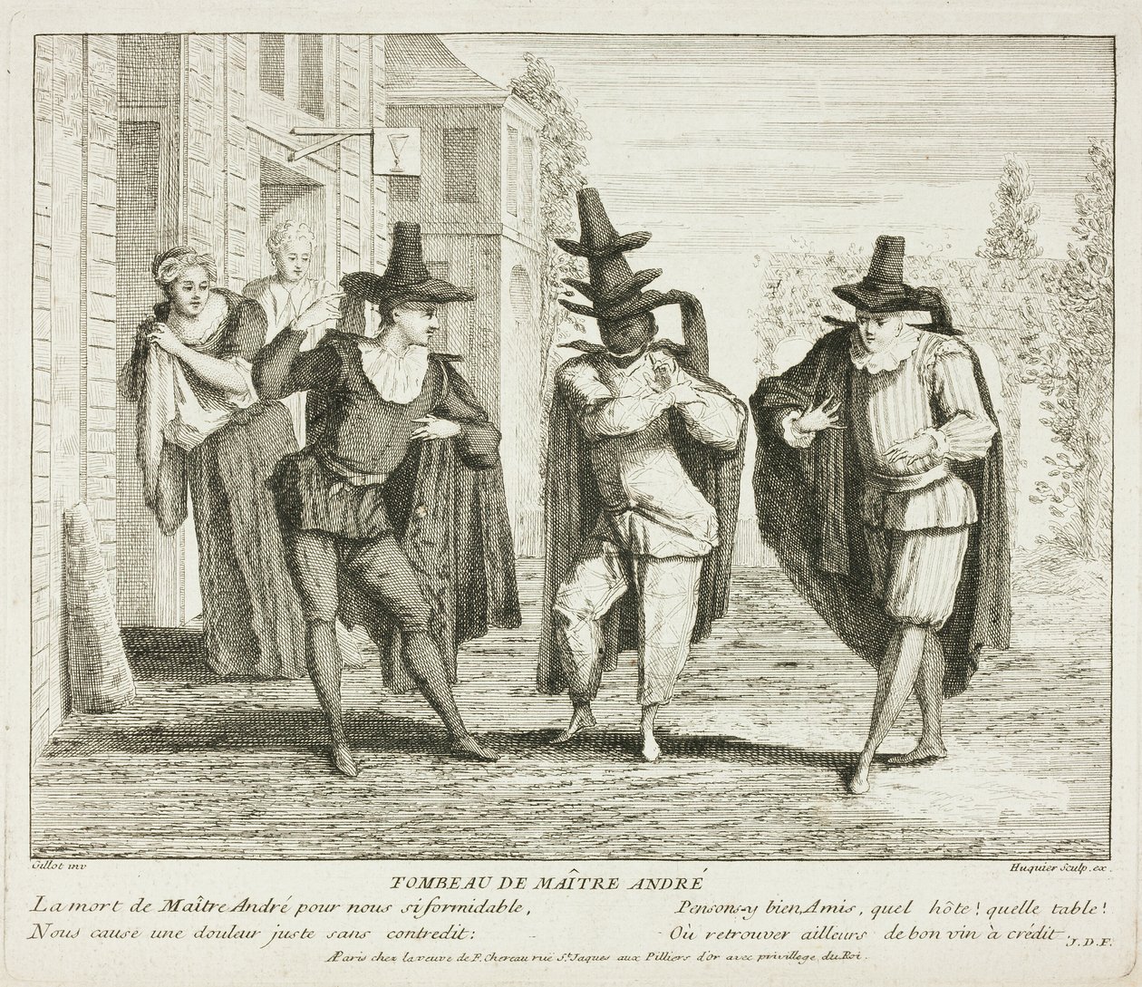 Teller aus Livre de Scènes Comiques von Gabriel Huquier