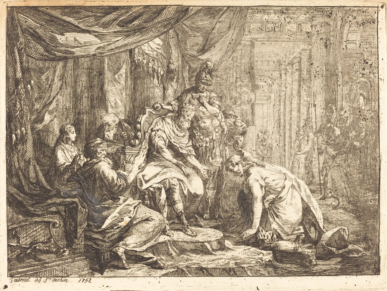 Versöhnung von Absalom und David von Gabriel Jacques de Saint Aubin