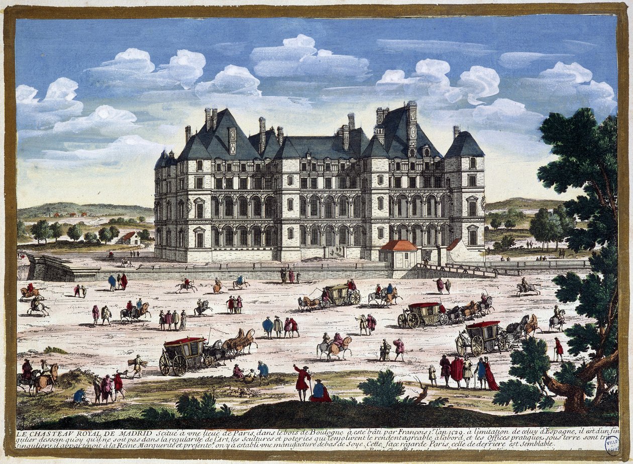 Schloss Madrid in der Umgebung von Paris, von Perelle von Gabriel Perelle