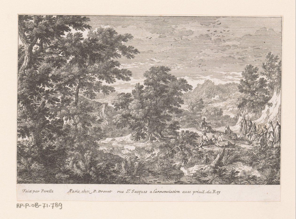 Landschaft mit Christus, der zu den Jüngern spricht von Gabriel Perelle