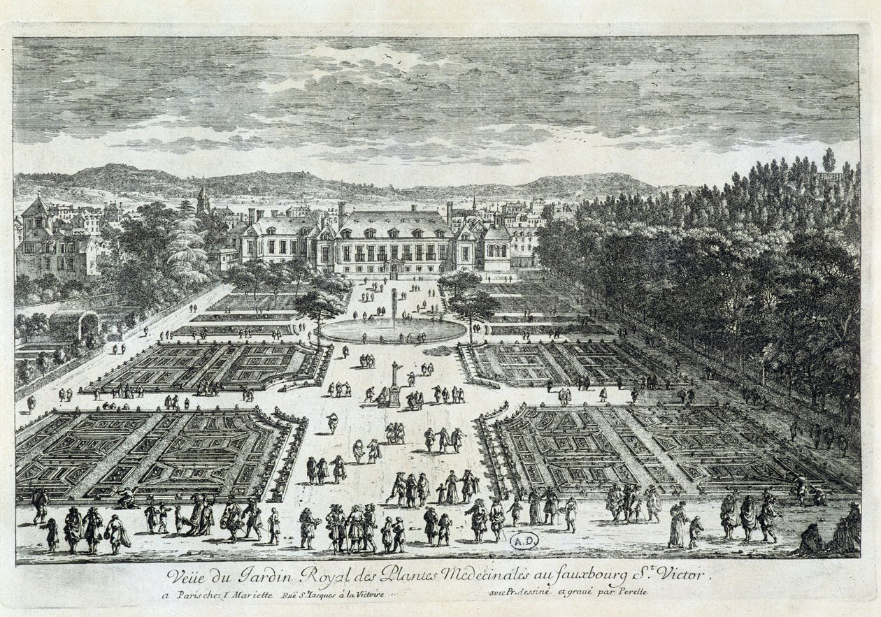 Ansicht des Jardin des Plantes im 17. Jahrhundert, von Perelle von Gabriel Perelle