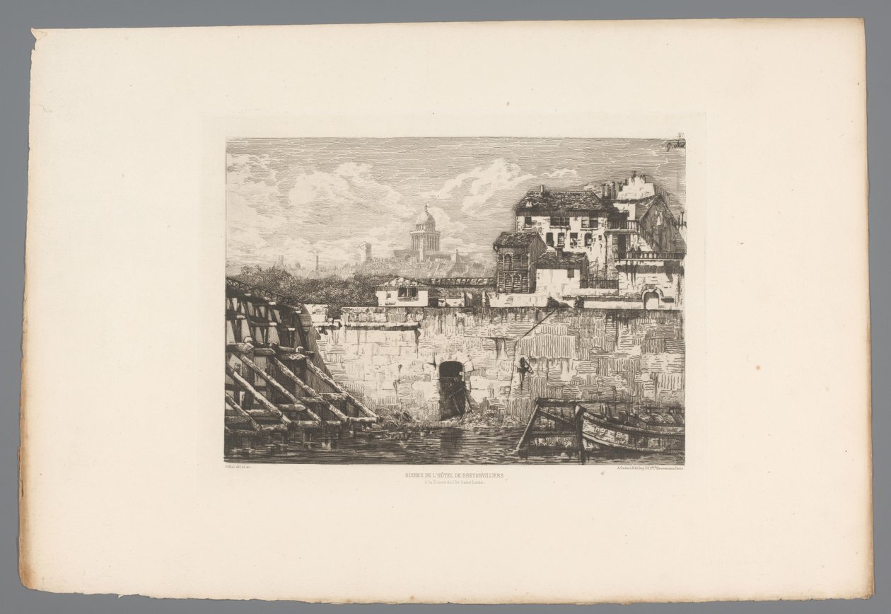 Ansicht der Ruine des Hôtel de Bretonvilliers von Gabrielle Marie Niel