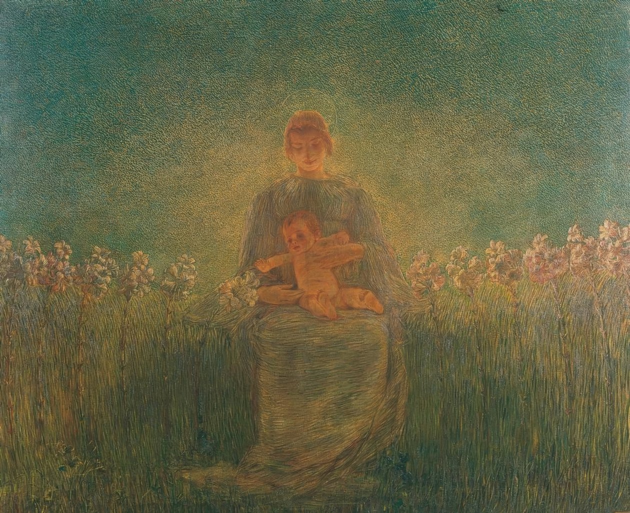 Madonna dei gigli von Gaetano Previati