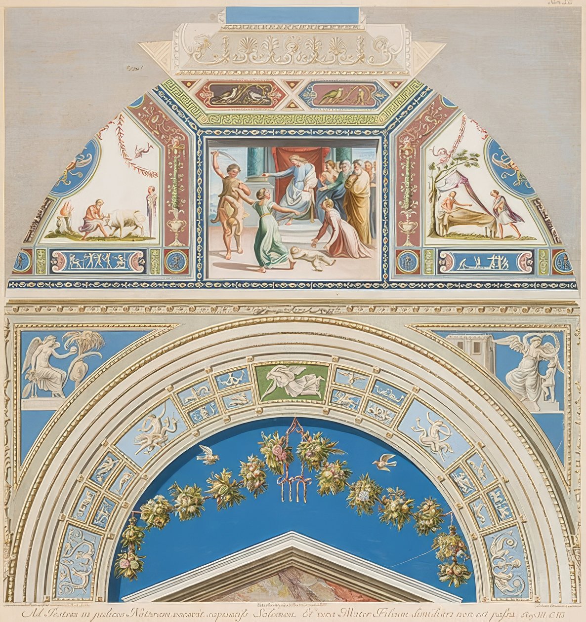 Lünette und Gewölbefeld mit Urteil Salomons von Gaetano Savorelli