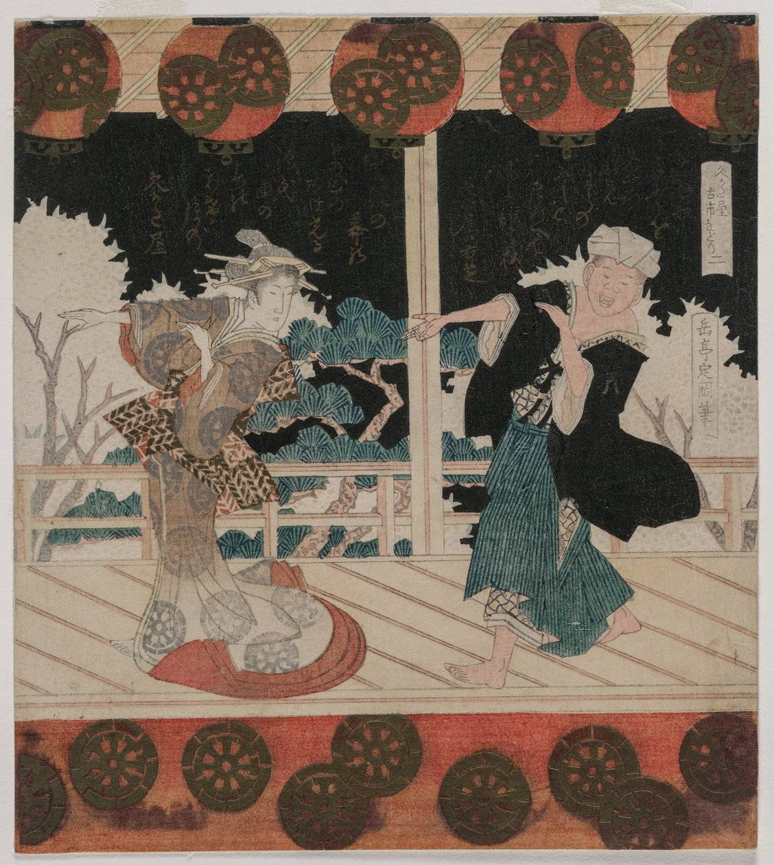 Der Tanz in Furuichi für die Hisagataya-Gruppe von Gakutei Harunobu
