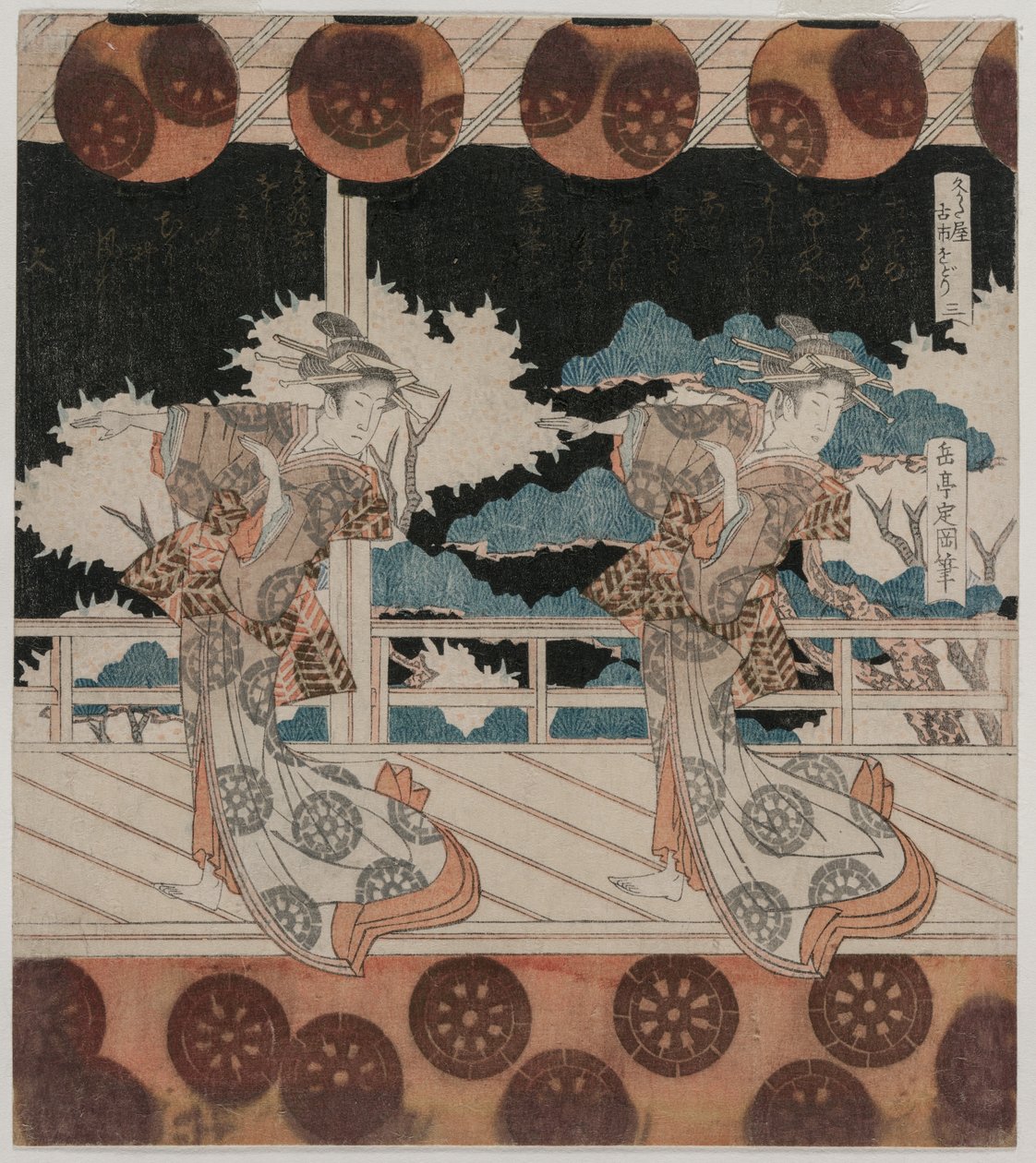 Der Tanz in Furuichi für die Hisagataya-Gruppe von Gakutei Harunobu