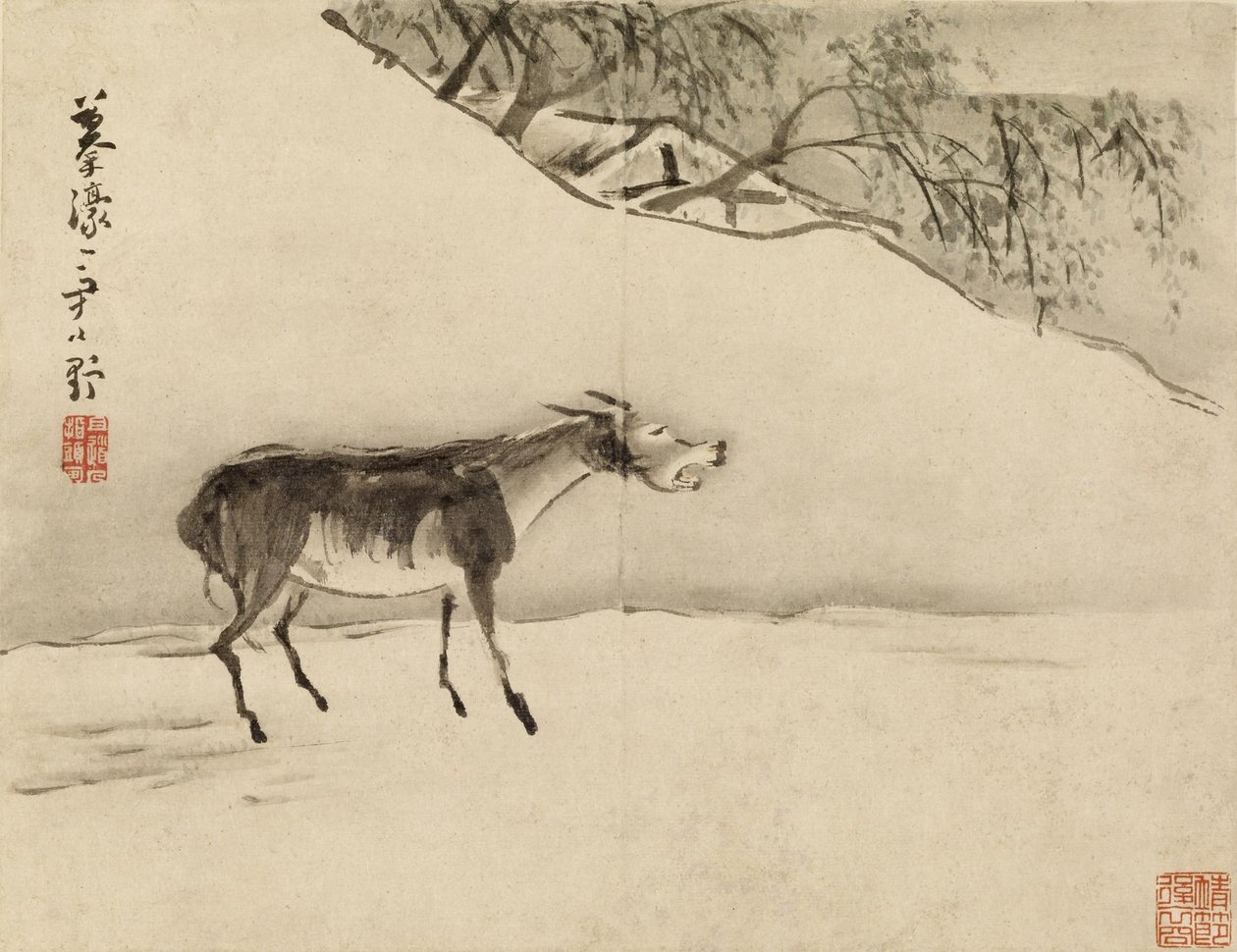 Schreiender Esel von Gao Qipei