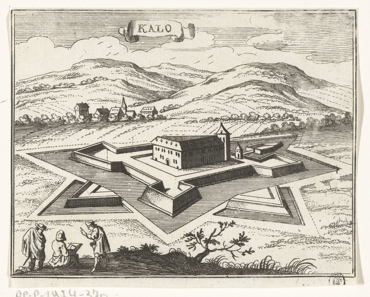Ansicht von Nagykálló von Gaspar Bouttats