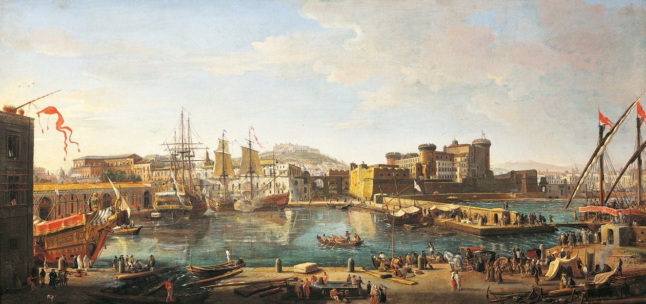 Hafen von Neapel von Gaspar van Wittel