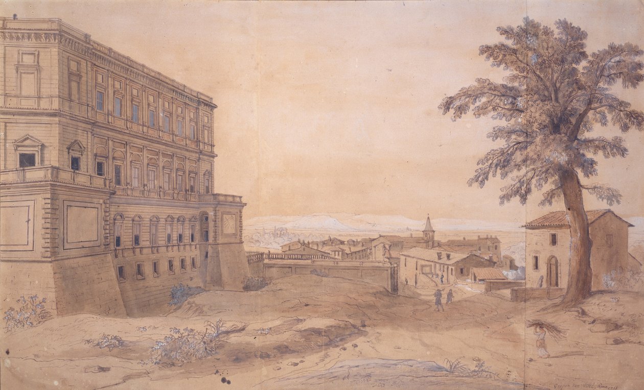 Der Palazzo Farnese in Caprarola von Gaspar van Wittel