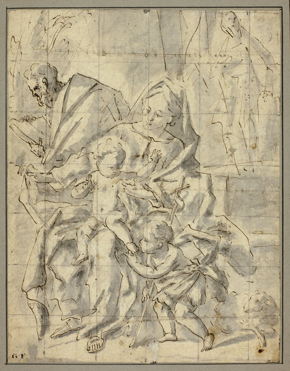 Heilige Familie mit dem kleinen Johannes dem Täufer von Gaspare Diziani