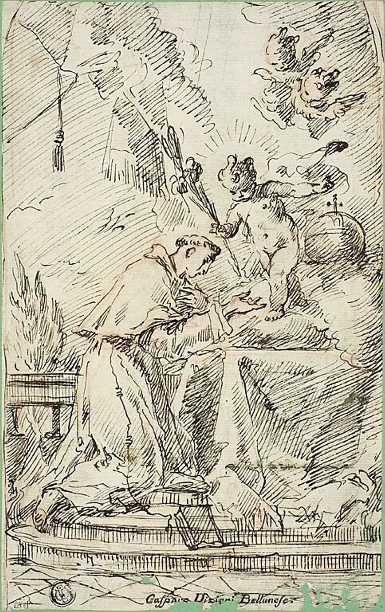 Der heilige Antonius von Padua und das Jesuskind von Gaspare Diziani