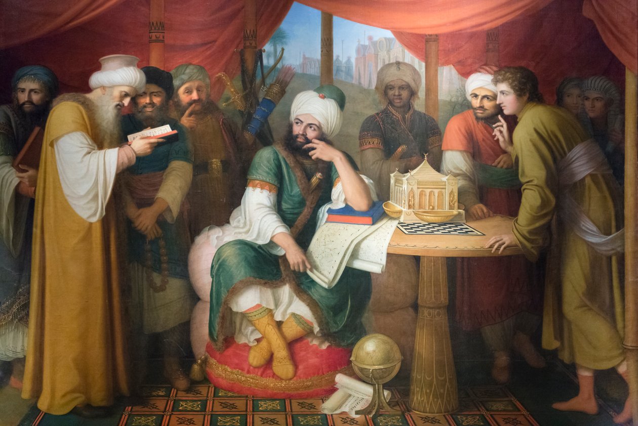 Harun Al Rashid in seinem Zelt mit den Weisen aus dem Osten von Gaspare Landi