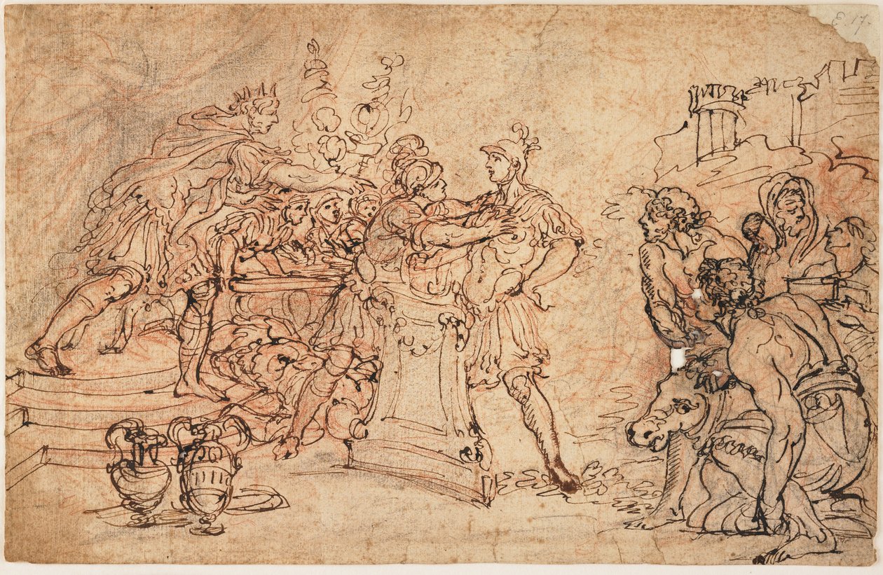 Mucius Scaevola vor Porsena von Gasparo Diziani