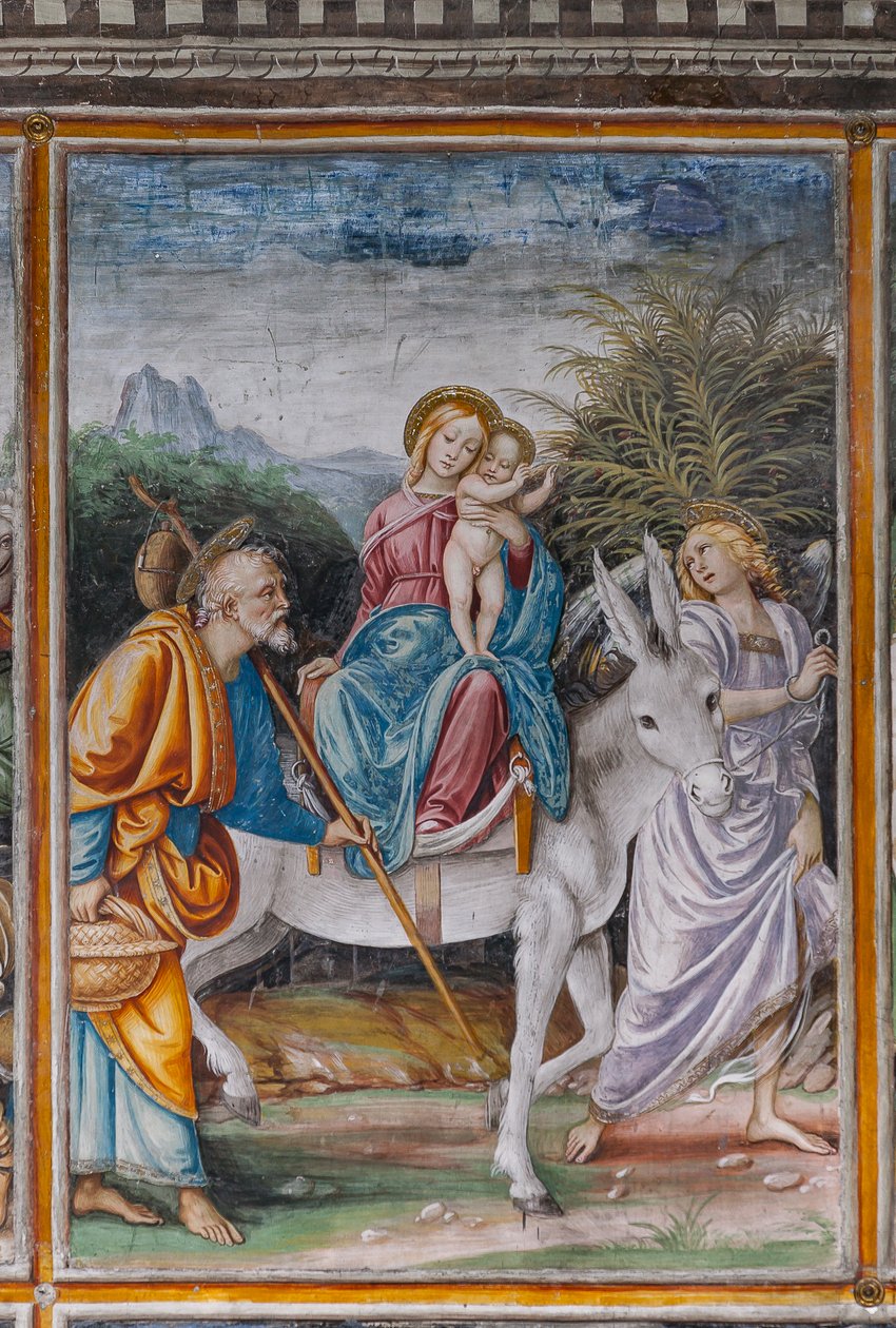 Detail der Flucht nach Ägypten, aus Das Leben und die Passion Christi von Gaudenzio Ferrari