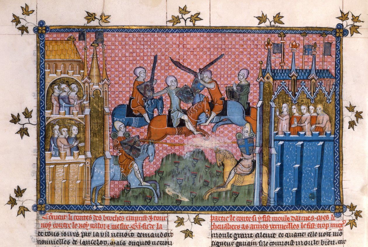 Szene aus dem Roman von Lancelot vom See von Gautier