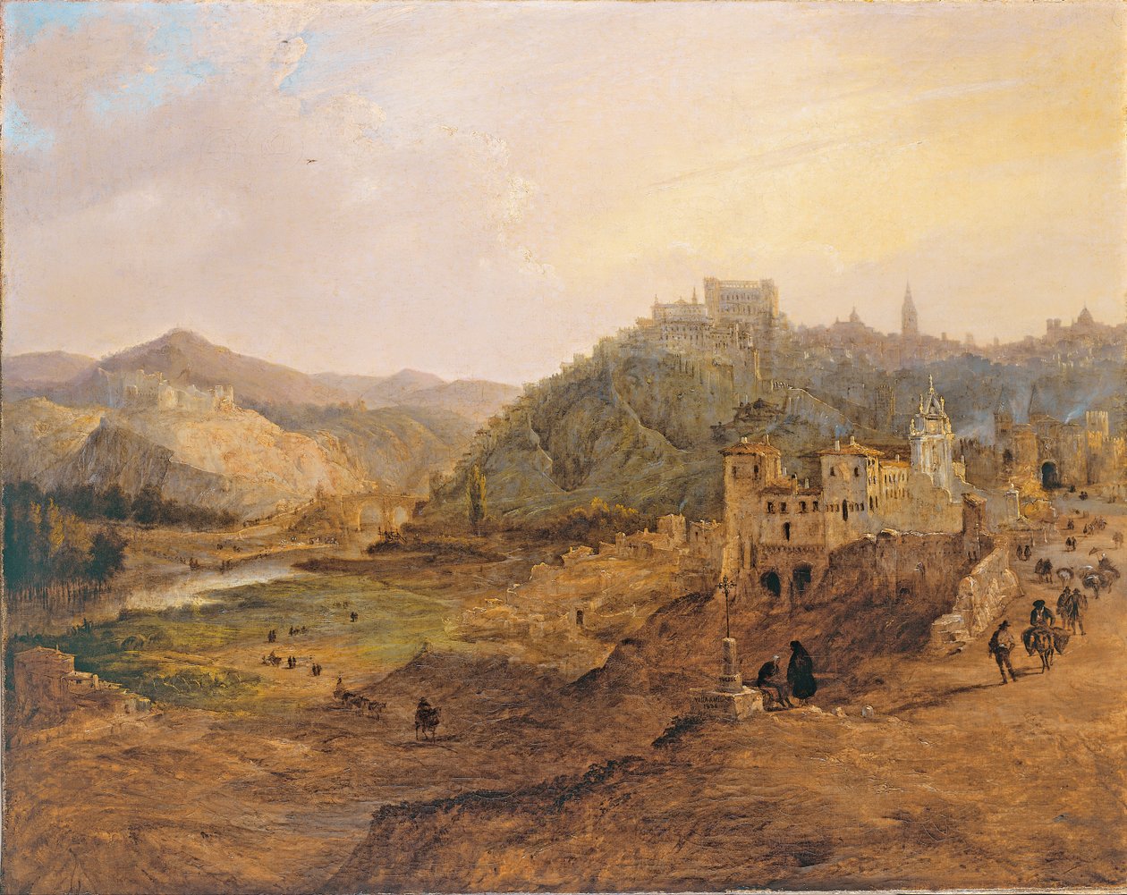 Gesamtansicht von Toledo von der Cruz de los Canónigos von Genaro Pérez Villaamil