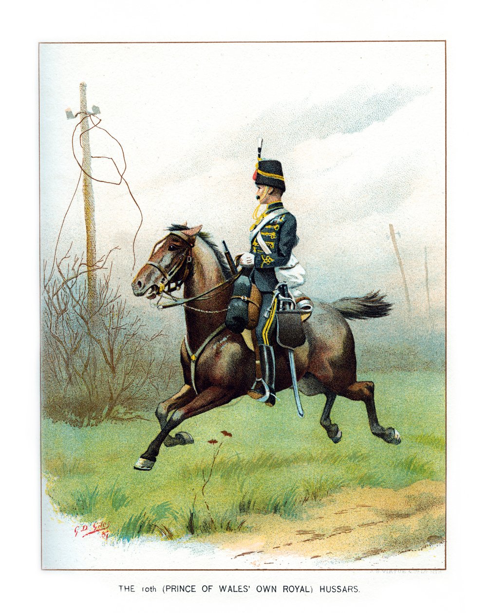 Der 10. Prince of Wales Own Royal Hussars, ca. 1890 von Geoffrey Douglas Giles