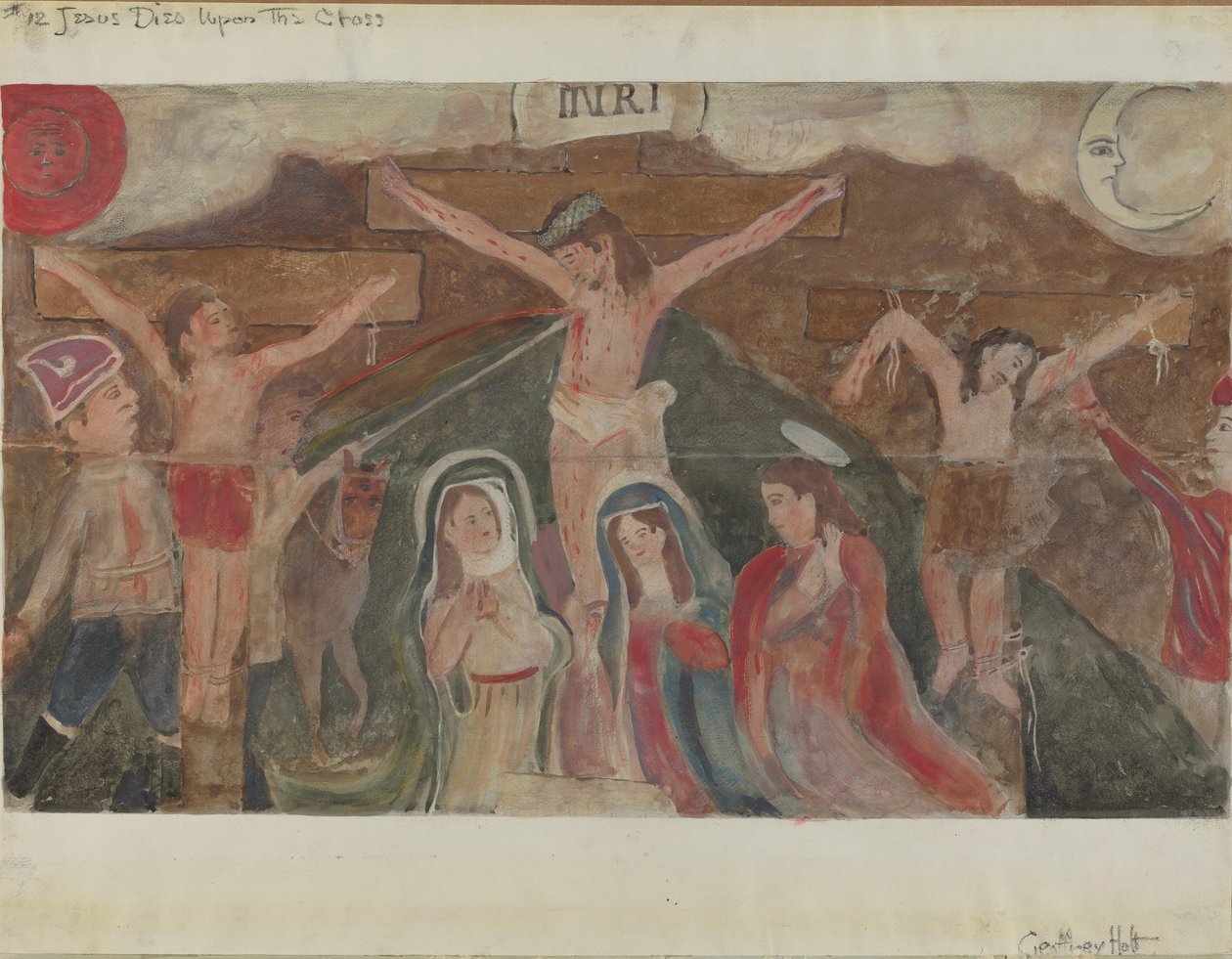 Station des Kreuzes Nr. 12: Jesus stirbt am Kreuz, ca. 1936 von Geoffrey Holt