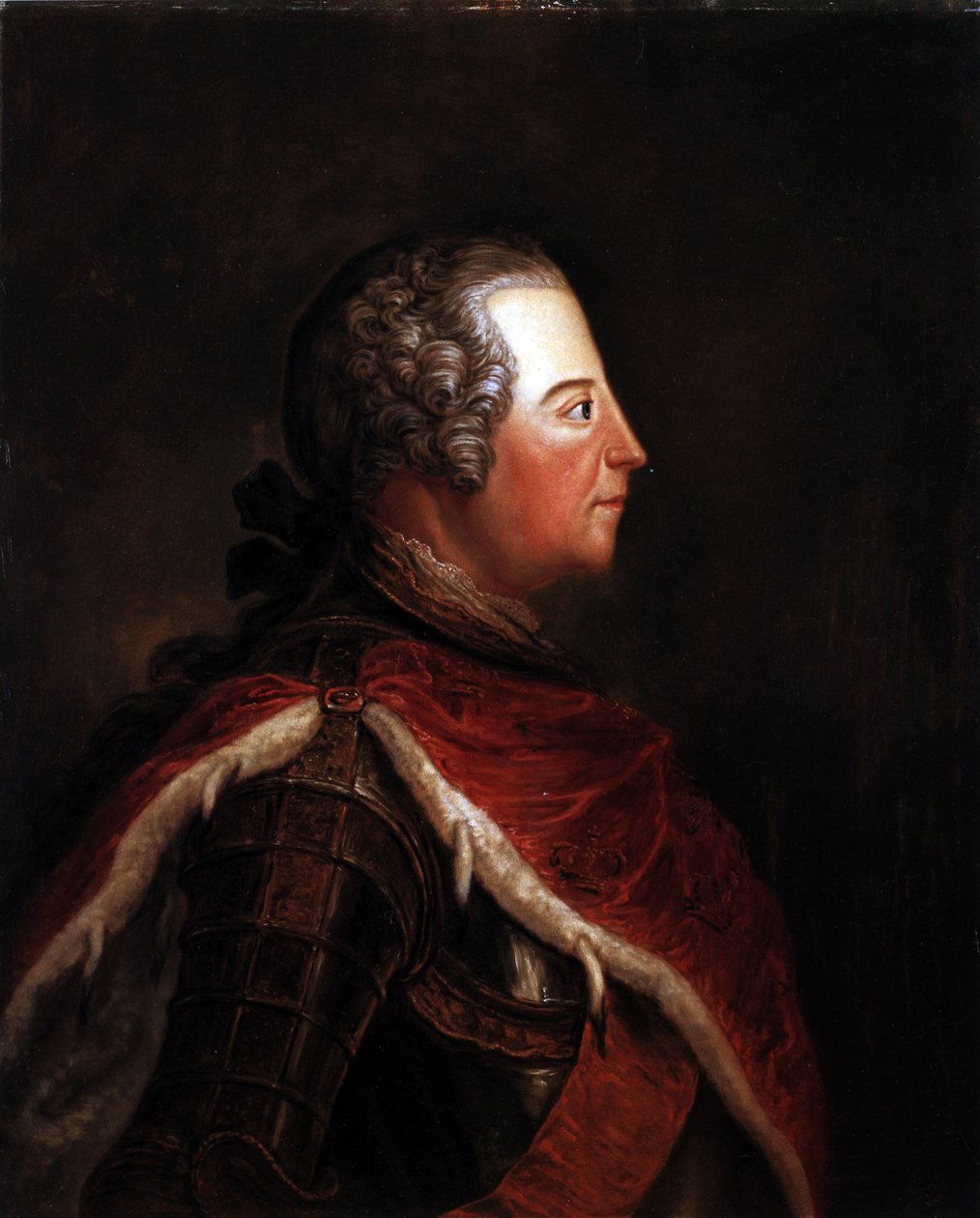Friedrich II. von Preußen als Kronprinz im Profil von Georg Wenzeslaus von Knobelsdorff