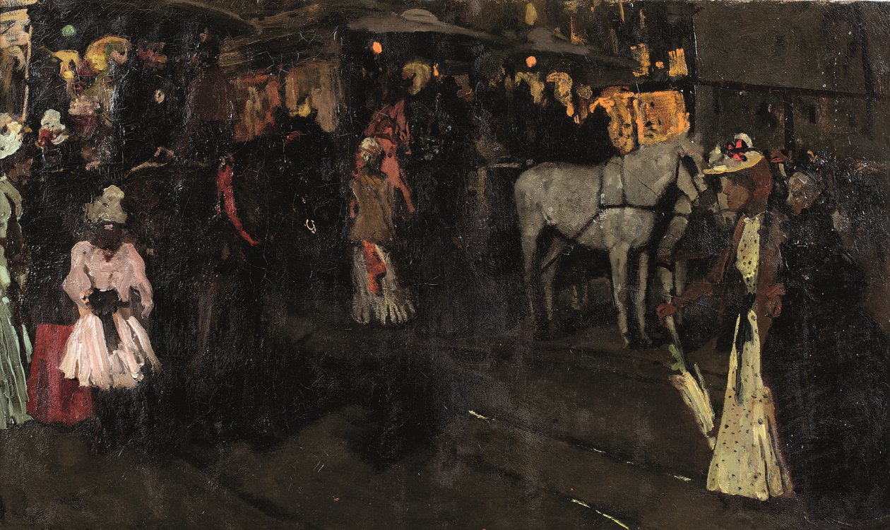 Ein Sonntagabend am Dam, Amsterdam, ca. 1895 von Georg Hendrik Breitner