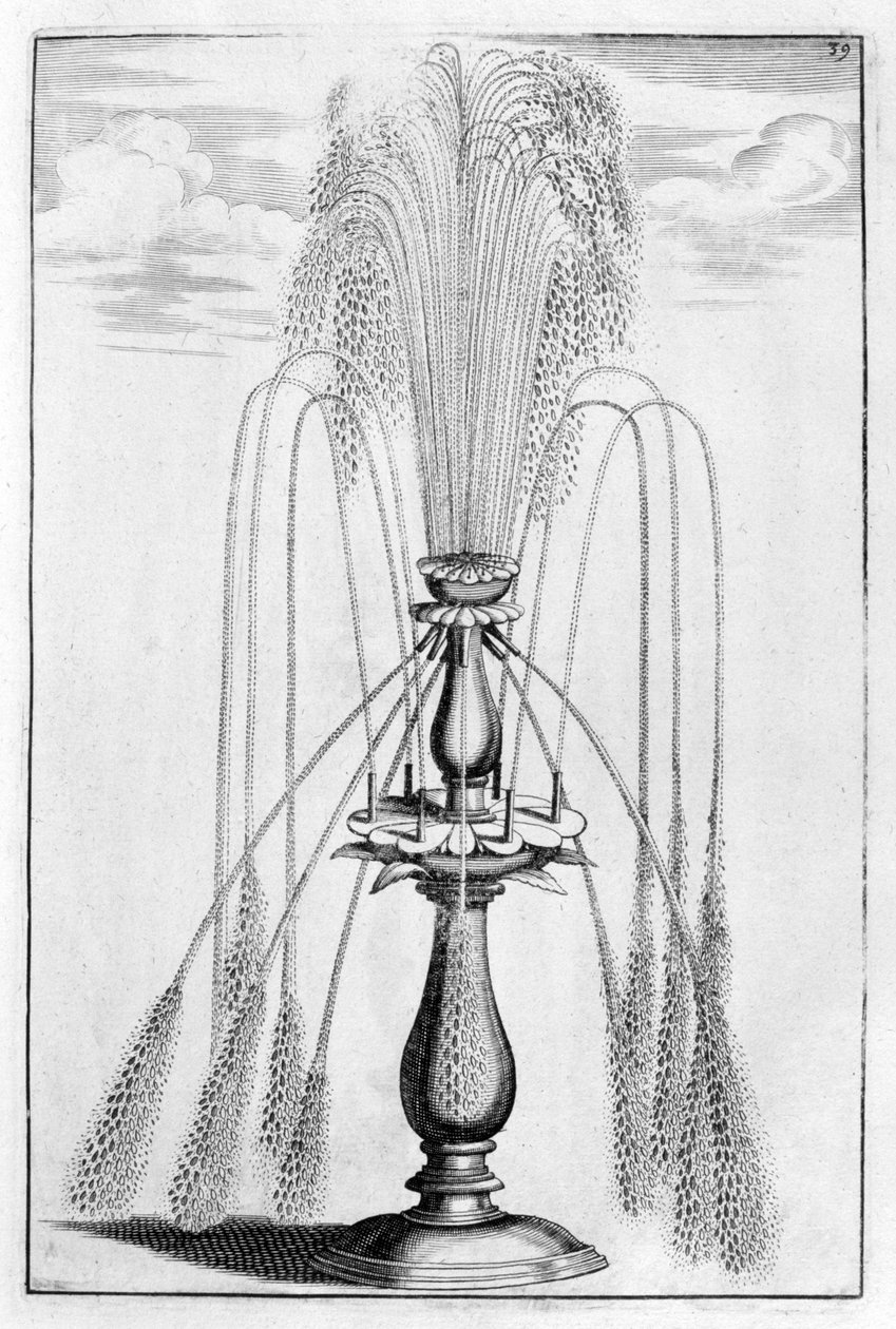 Ornamentaler Brunnenentwurf, 1664 von Georg Andreas Bockler