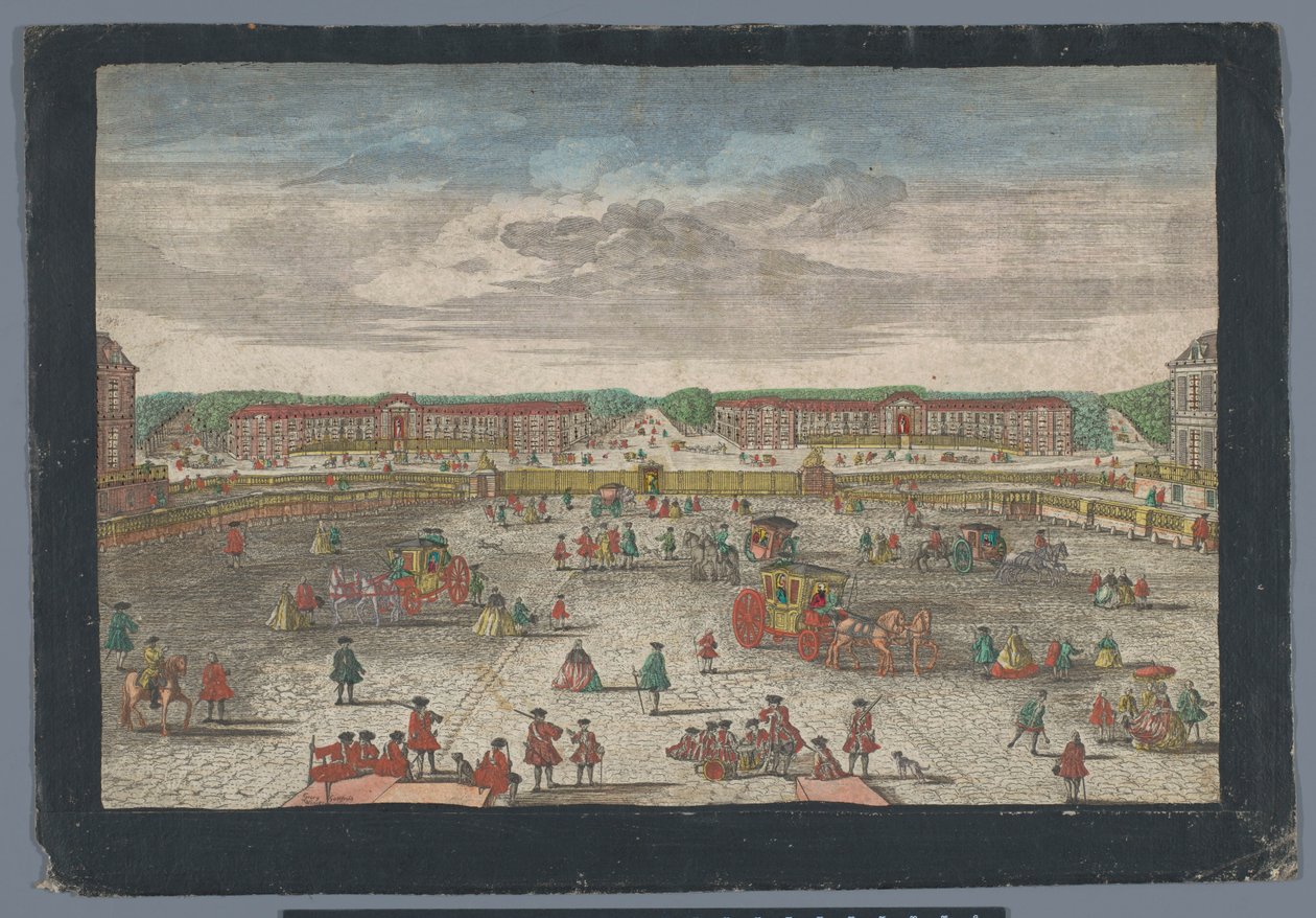 Ansicht der Stallungen des Palastes von Versailles von Georg Balthasar Probst (possibly)