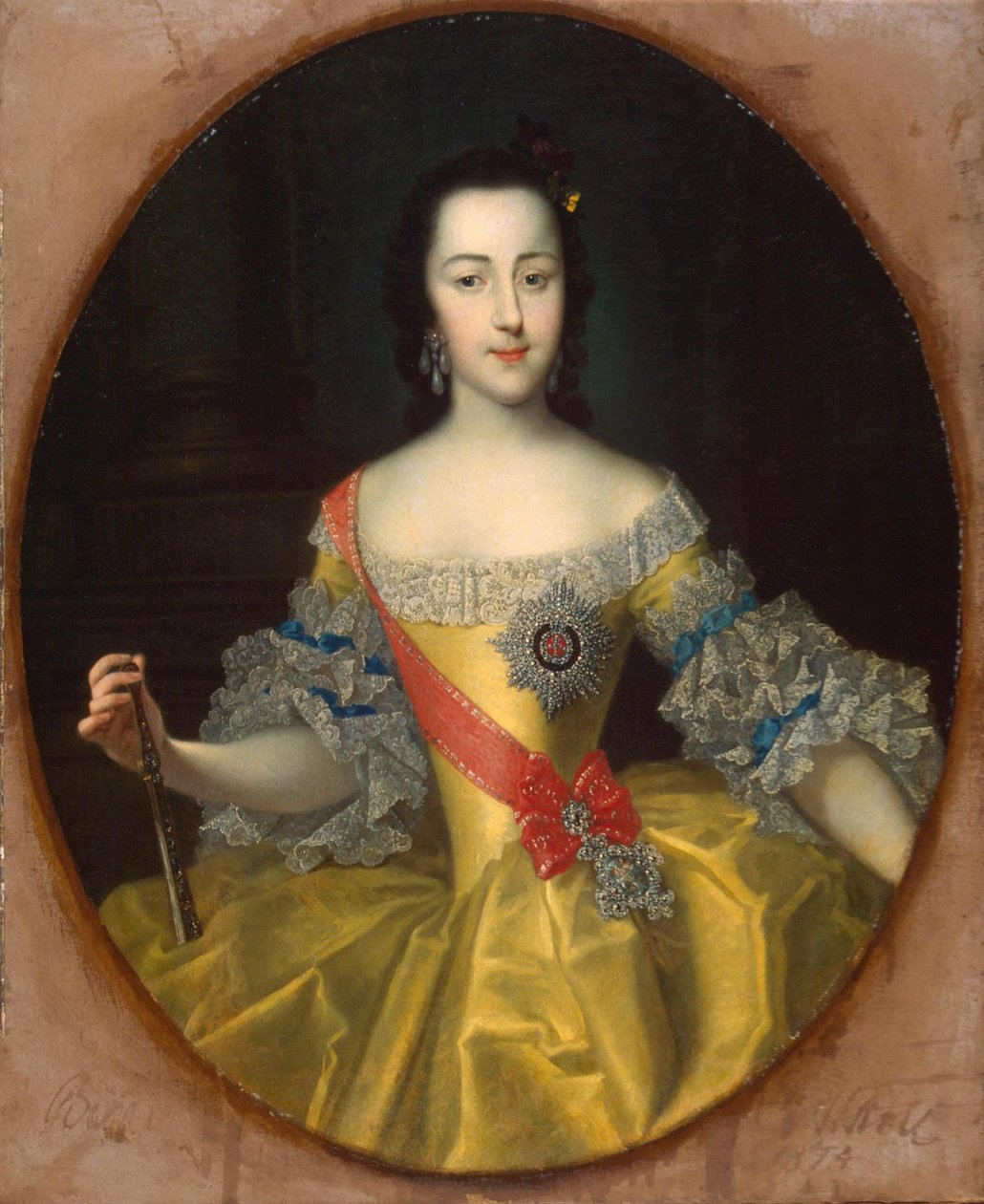 Porträt der Großherzogin Katharina Alexejewna von Georg Cristoph Grooth