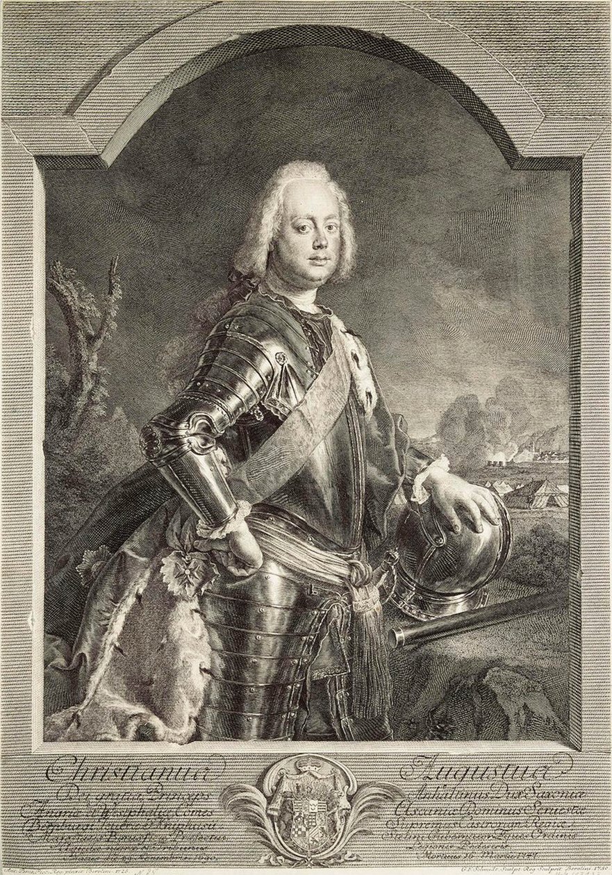 Porträt von Christian August, Prinz von Anhalt-Zerbst von Georg Freidrich Schmidt