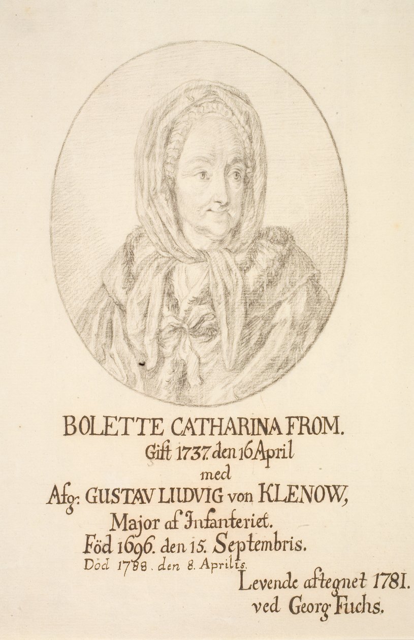 Porträt von Bolette Catharina From von Georg Mathias Fuchs