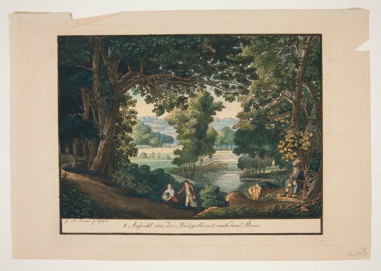 Aufsicht von der Knueppelbanck nach dem Sterne von Georg Melchior Kraus