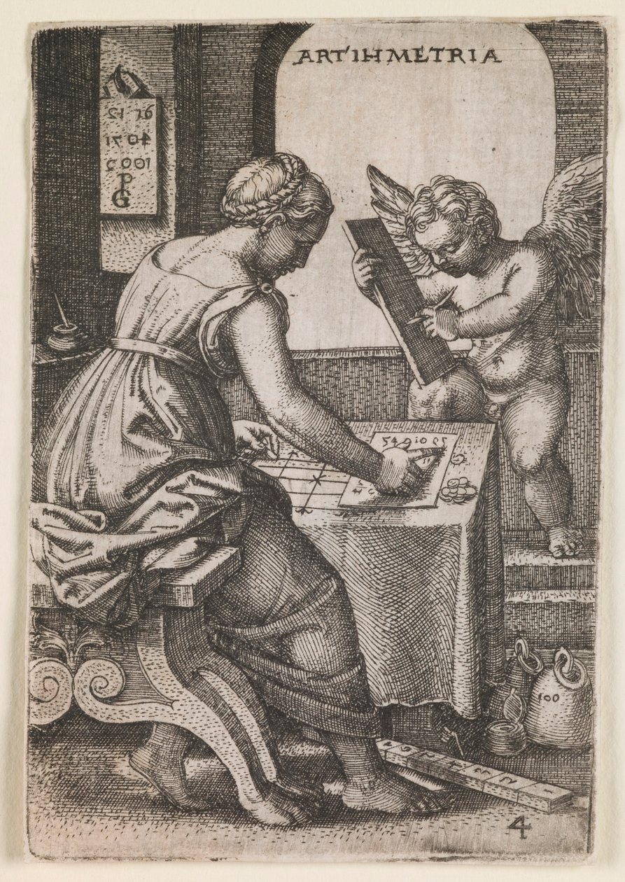 Arithmetica, aus der Serie „Die freien Künste“ von Georg Pencz