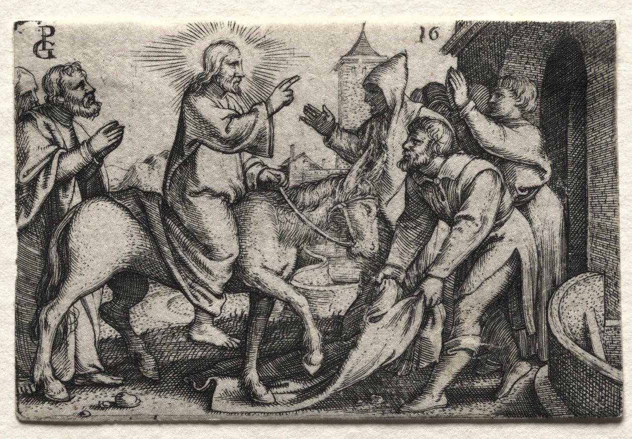 Das Leben Jesu Christi: Christus zieht in Jerusalem ein von Georg Pencz
