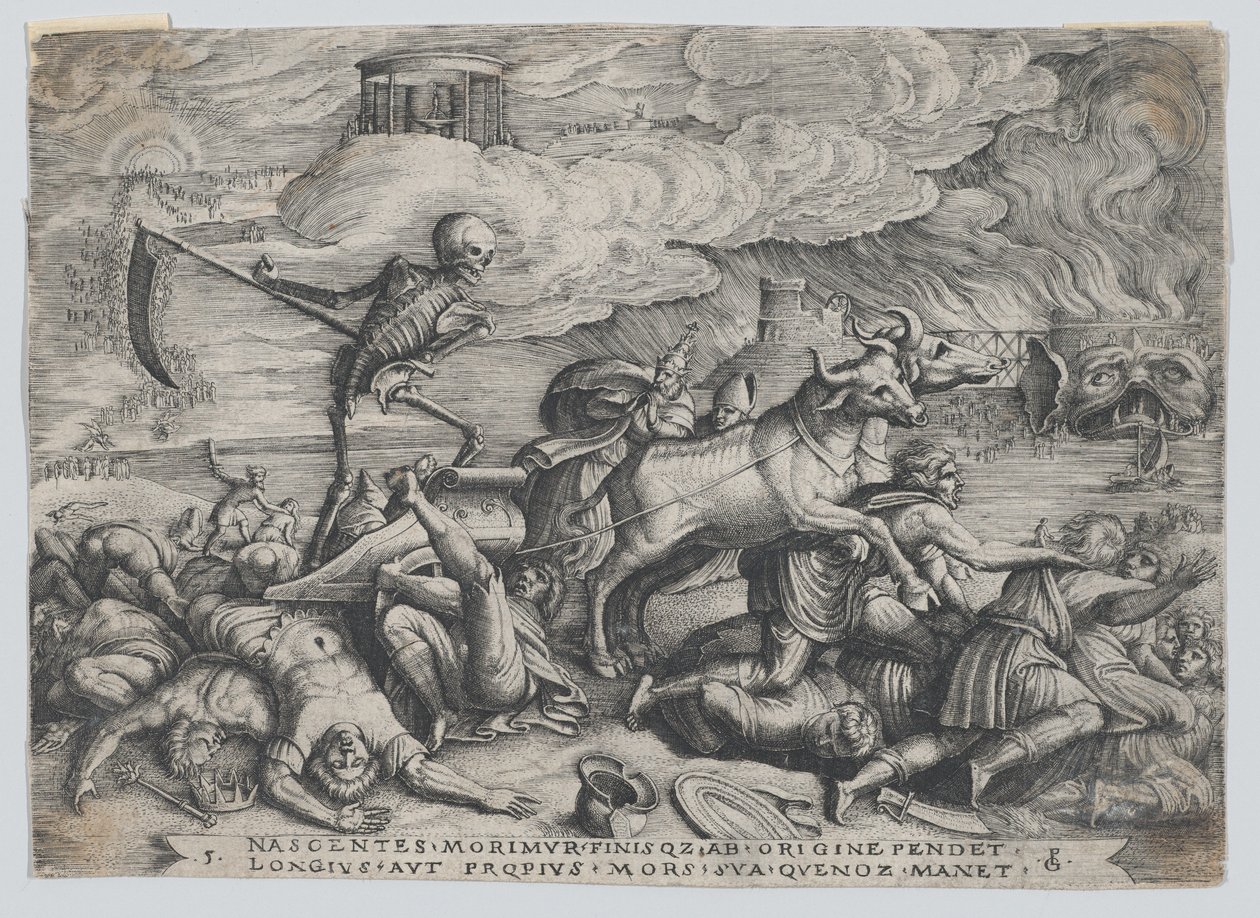 Der Triumph des Todes über die Zeit, aus Der Triumph von Petrarca von Georg Pencz