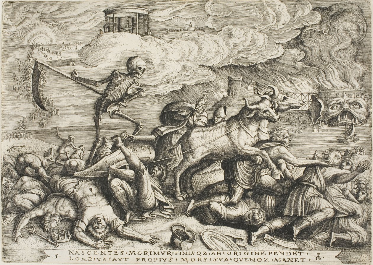 Der Triumph des Todes, Platte fünf aus Die Triumphe von Petrarca von Georg Pencz