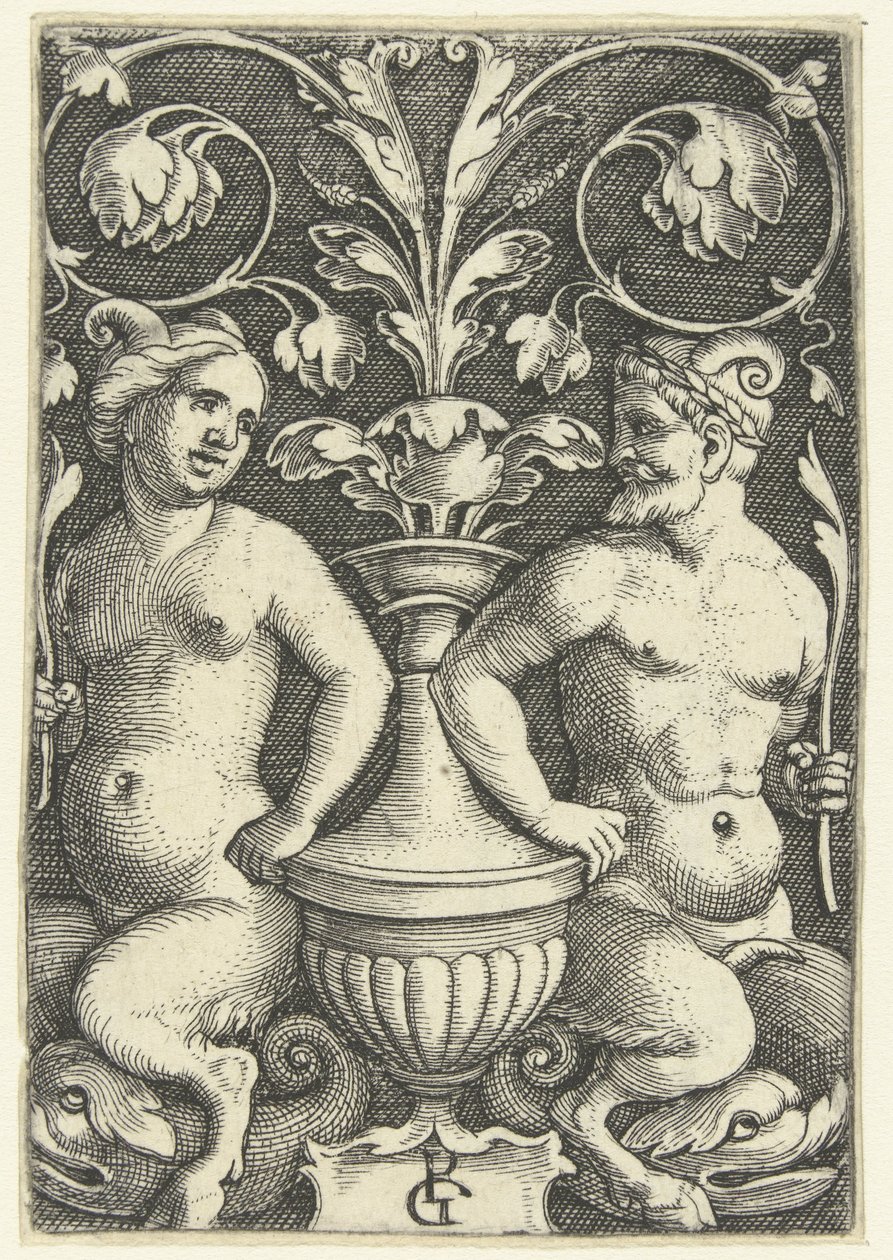 Weiblicher und männlicher Satyr von Georg Pencz