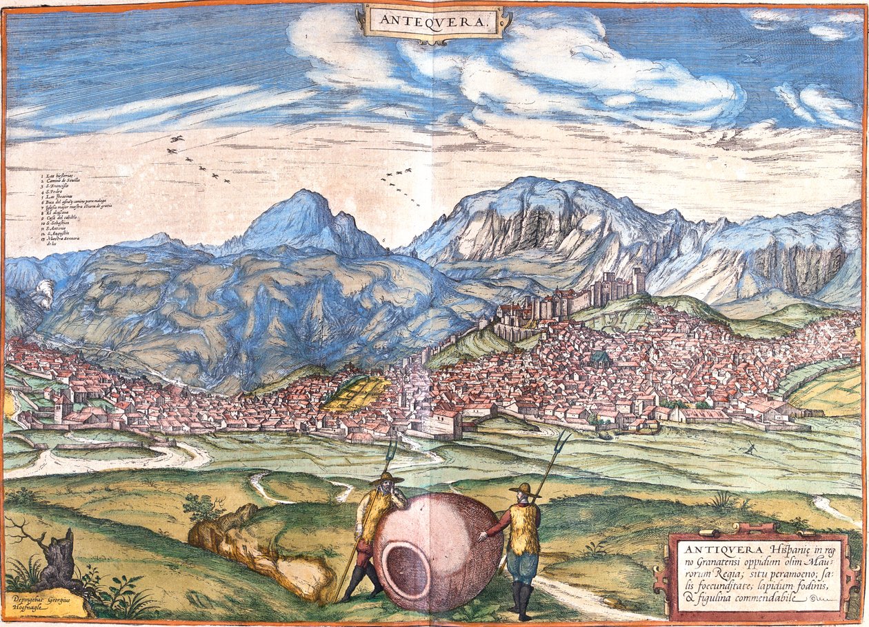 Antequera, Spanien von Georg and Hogenberg Franz (1535 90) Braun