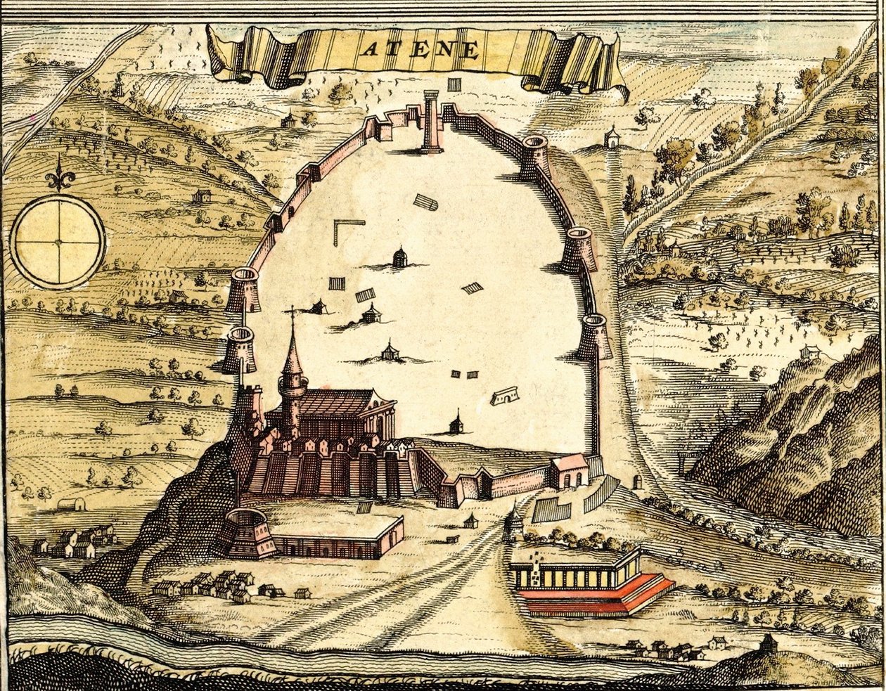 Athen, Griechenland von Georg and Hogenberg Franz (1535 90) Braun
